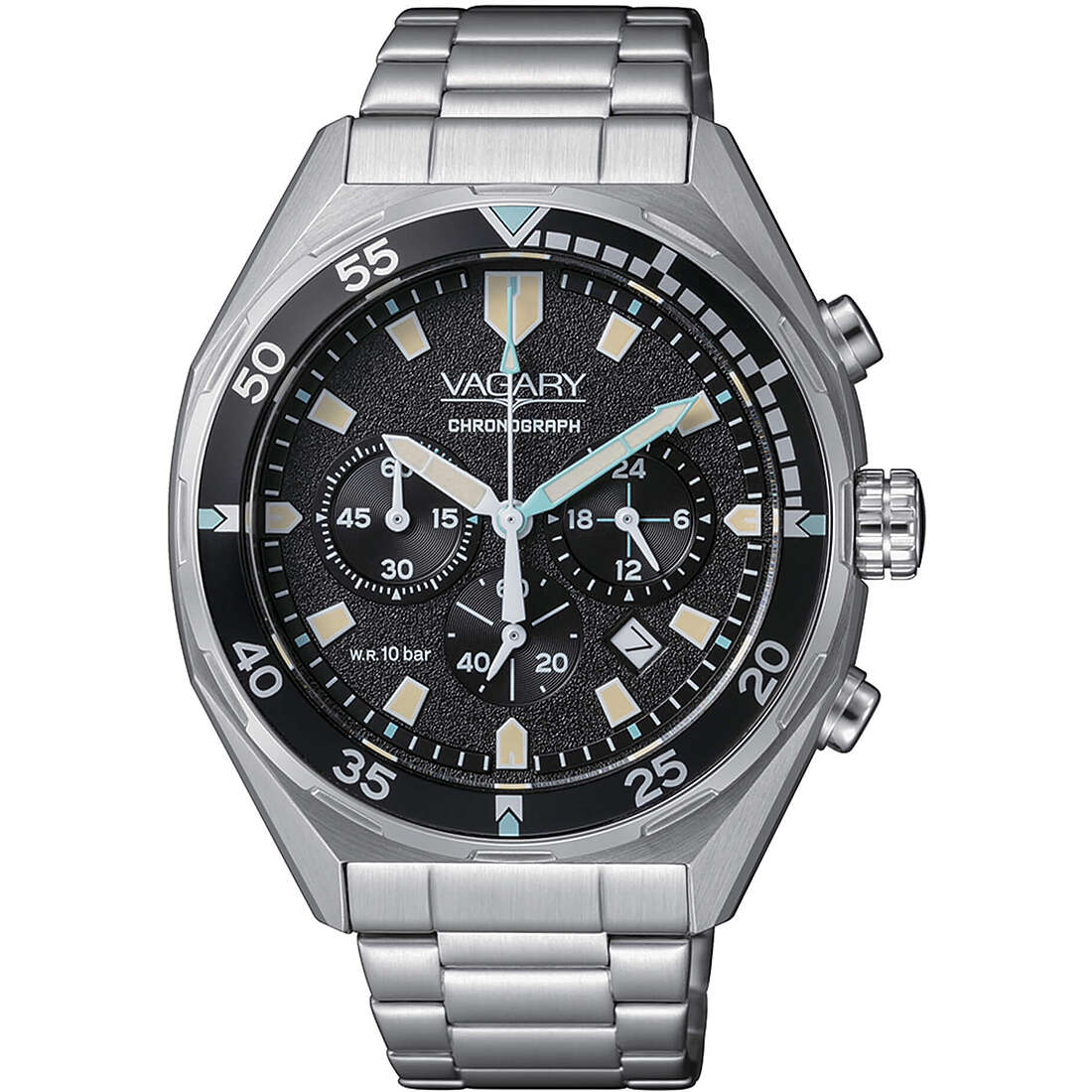 Orologio Vagary By Citizen Aqua39 Crono 41mm Nero