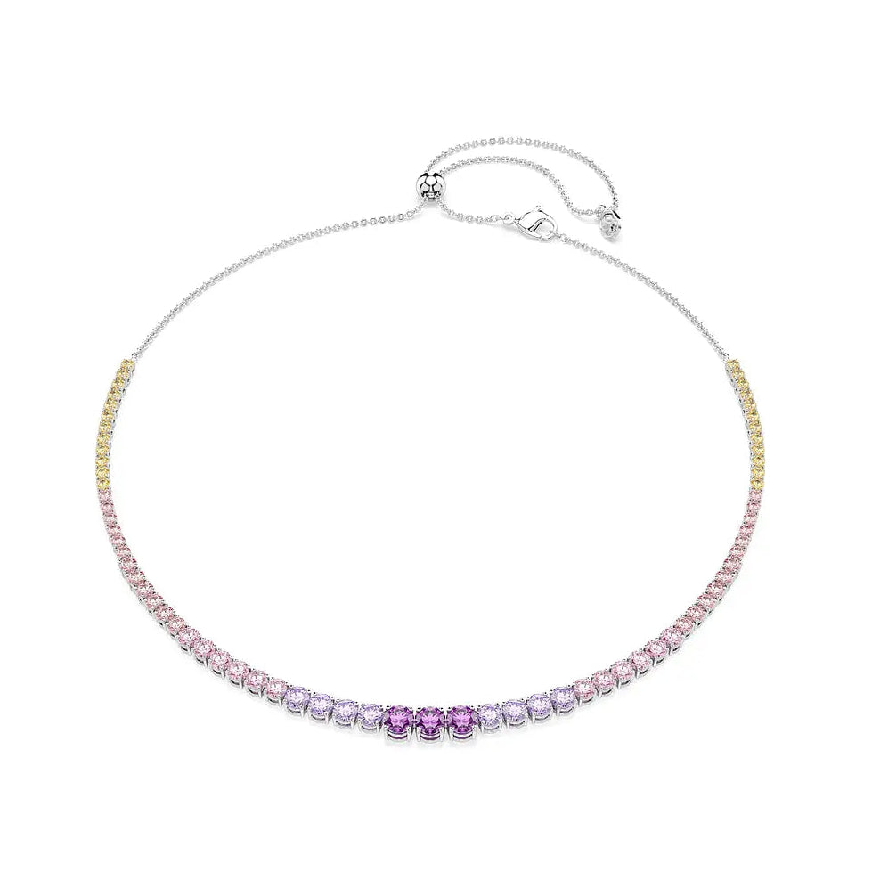Collana Swarovski Matrix Sfumatura MulticolorevPlaccato rodio