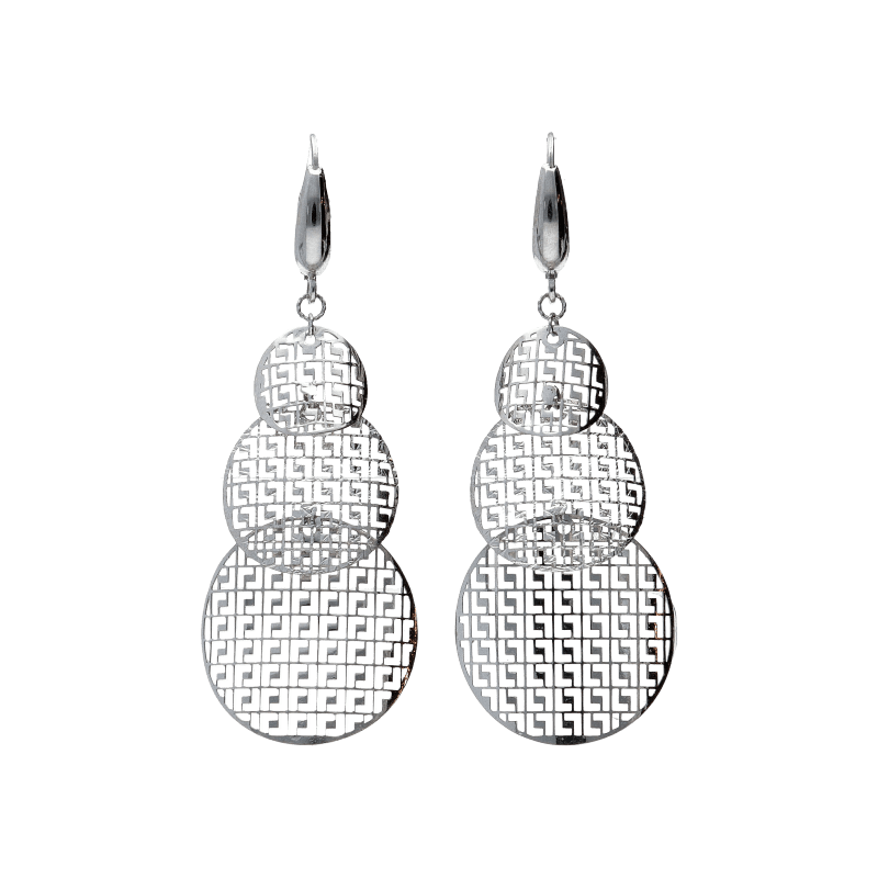 Orecchini Oro 18 kt Donna Pendenti a cerchi traforati