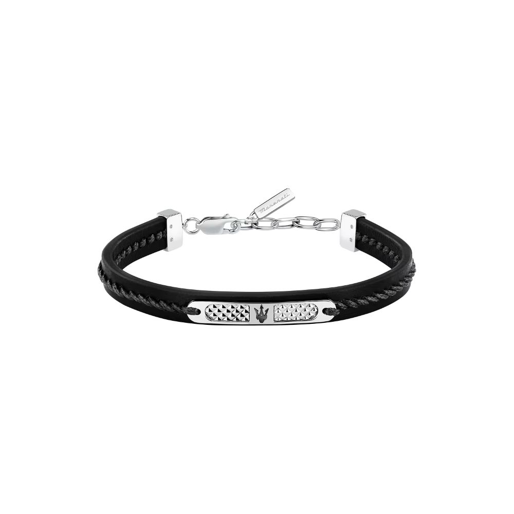 Bracciale Maserari Jewels Pelle Nera