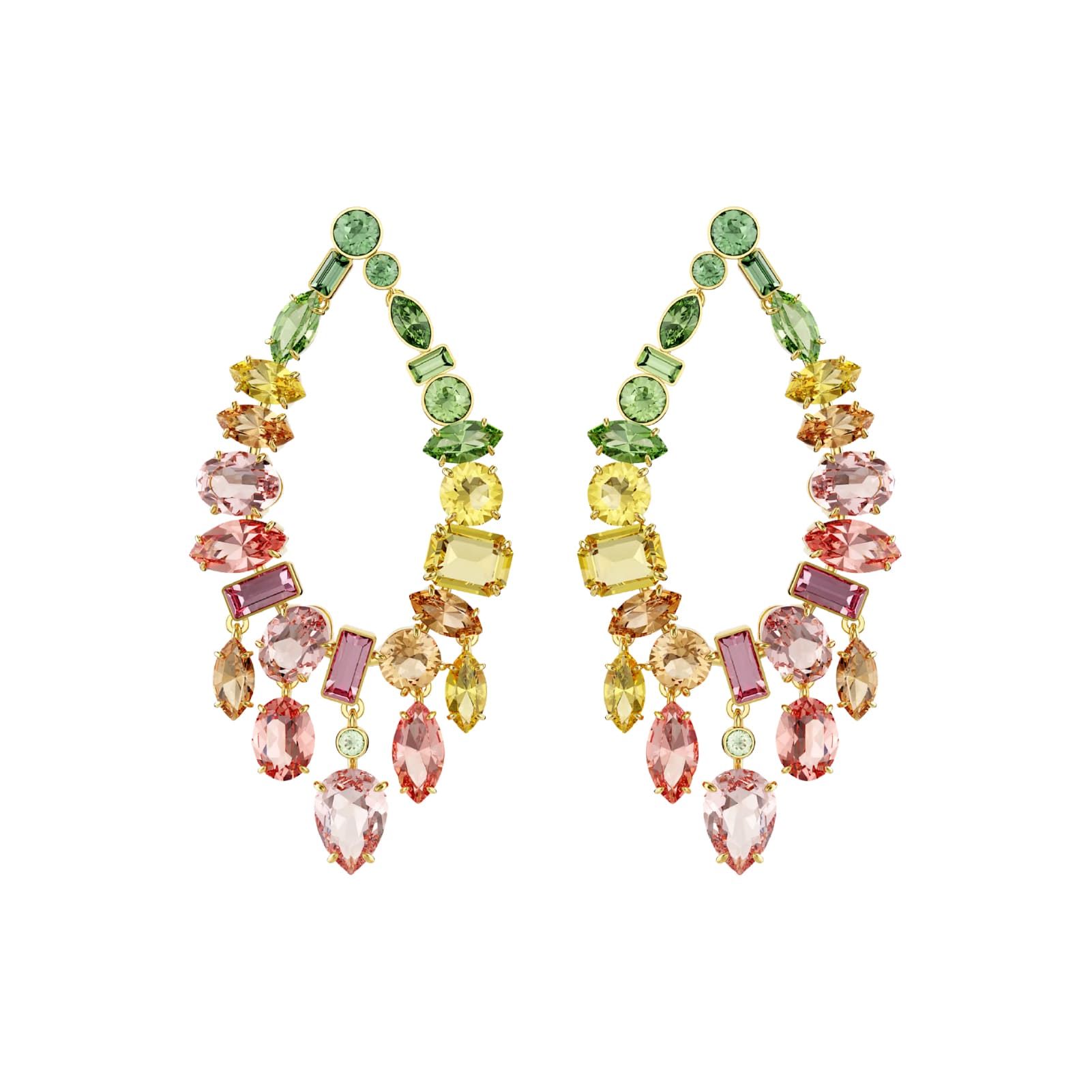 Orecchini Swarovski Gema pendenti con cristalli multicolore