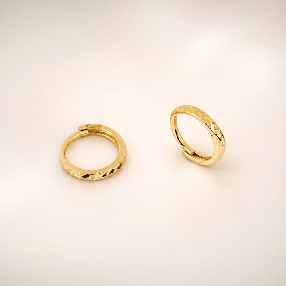 Orecchini I GOLD boccoli lisci oro 9Kt micro