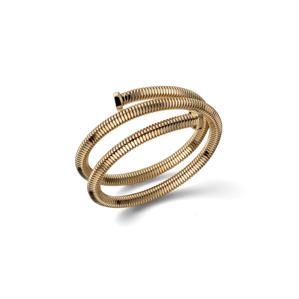 Bracciale Unoaerre Tubogas tre giri dorato