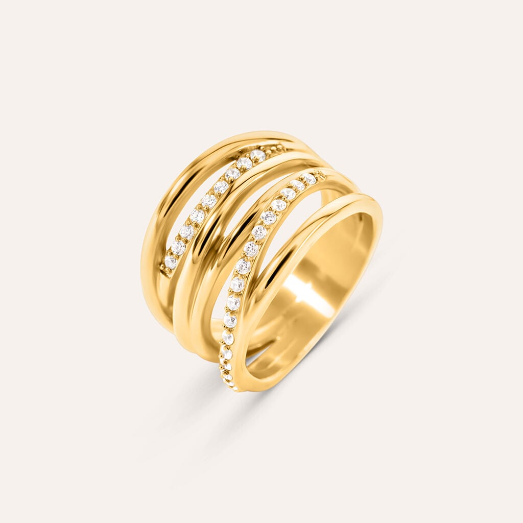 Anello Stroili Aura Dorato misura 16