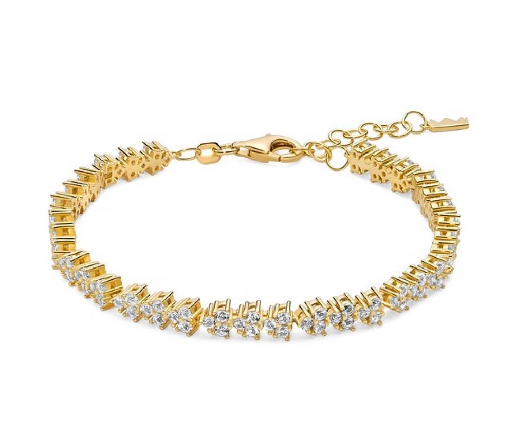 Bracciale Miluna Unica neve Limited Edition top bianchi base dorata