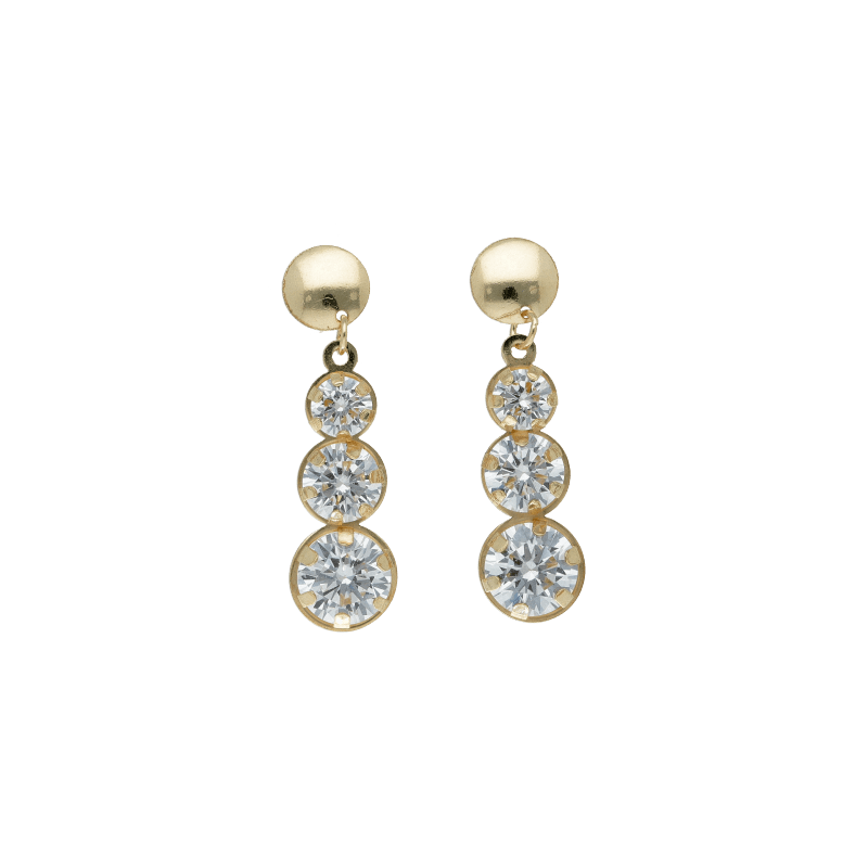 Orecchini Oro 18 kt Donna pendenti con cristalli