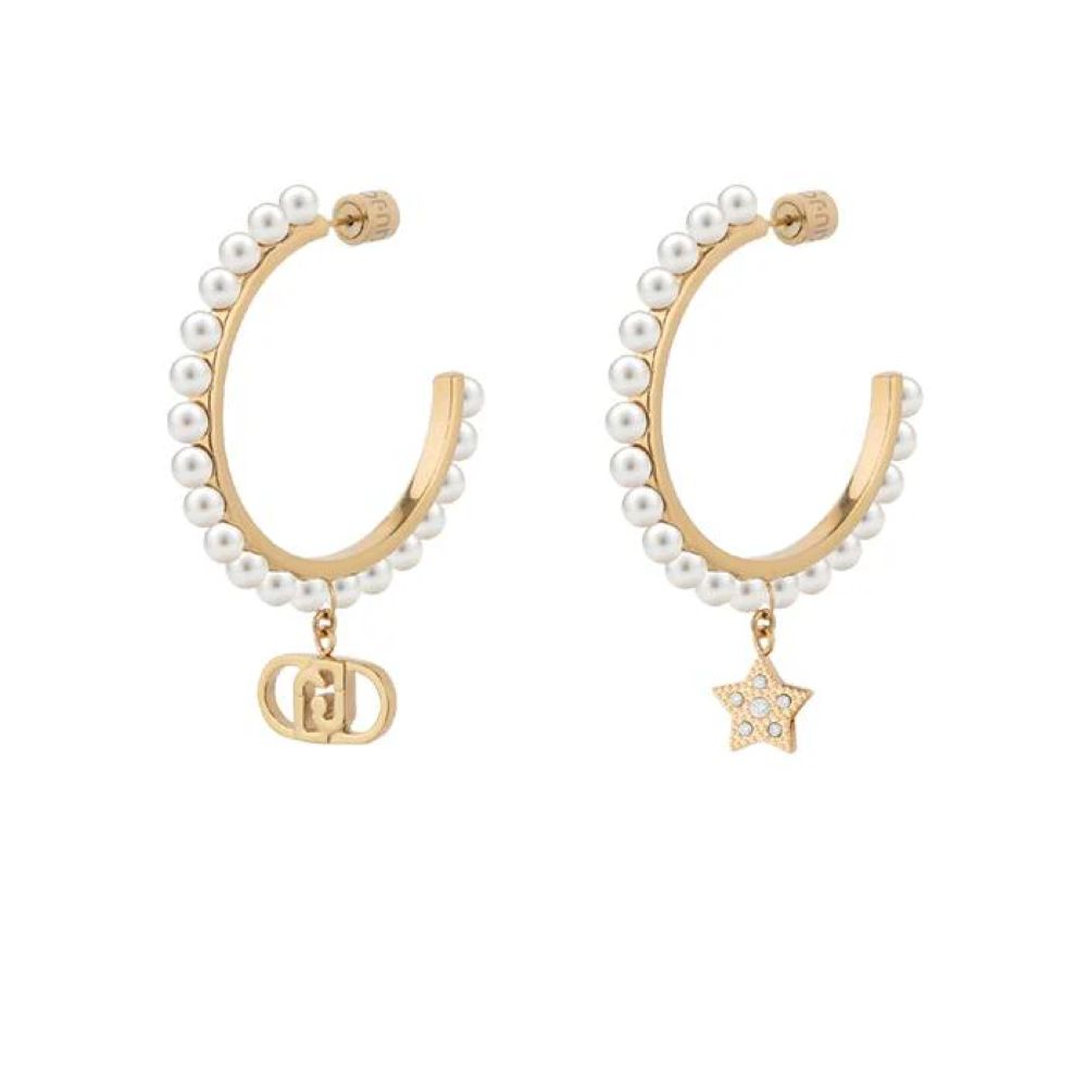 Orecchini Liu Jo Cerchio con Perle Dorati