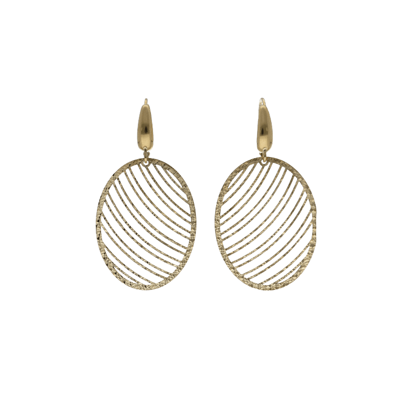 Orecchini Oro 18 kt Pendenti martellati