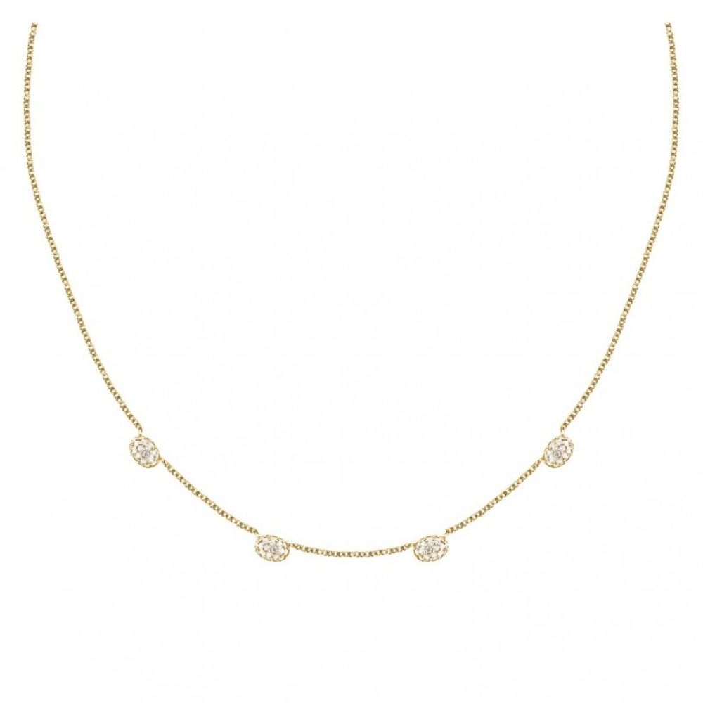 Collana Morellato 4 Pave Argento Dorata