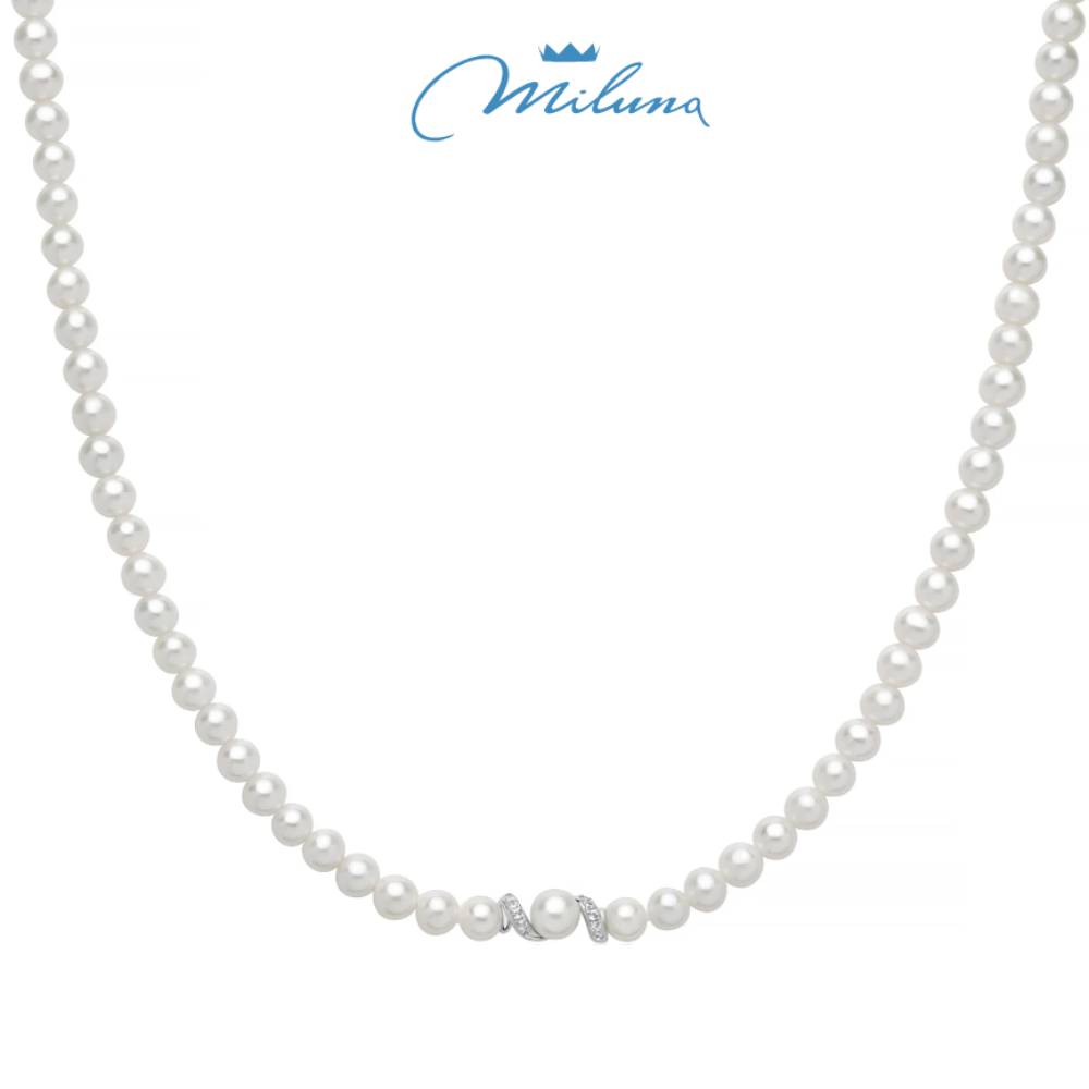 Collana Miluna di Perle collezine Eclissi argento 925