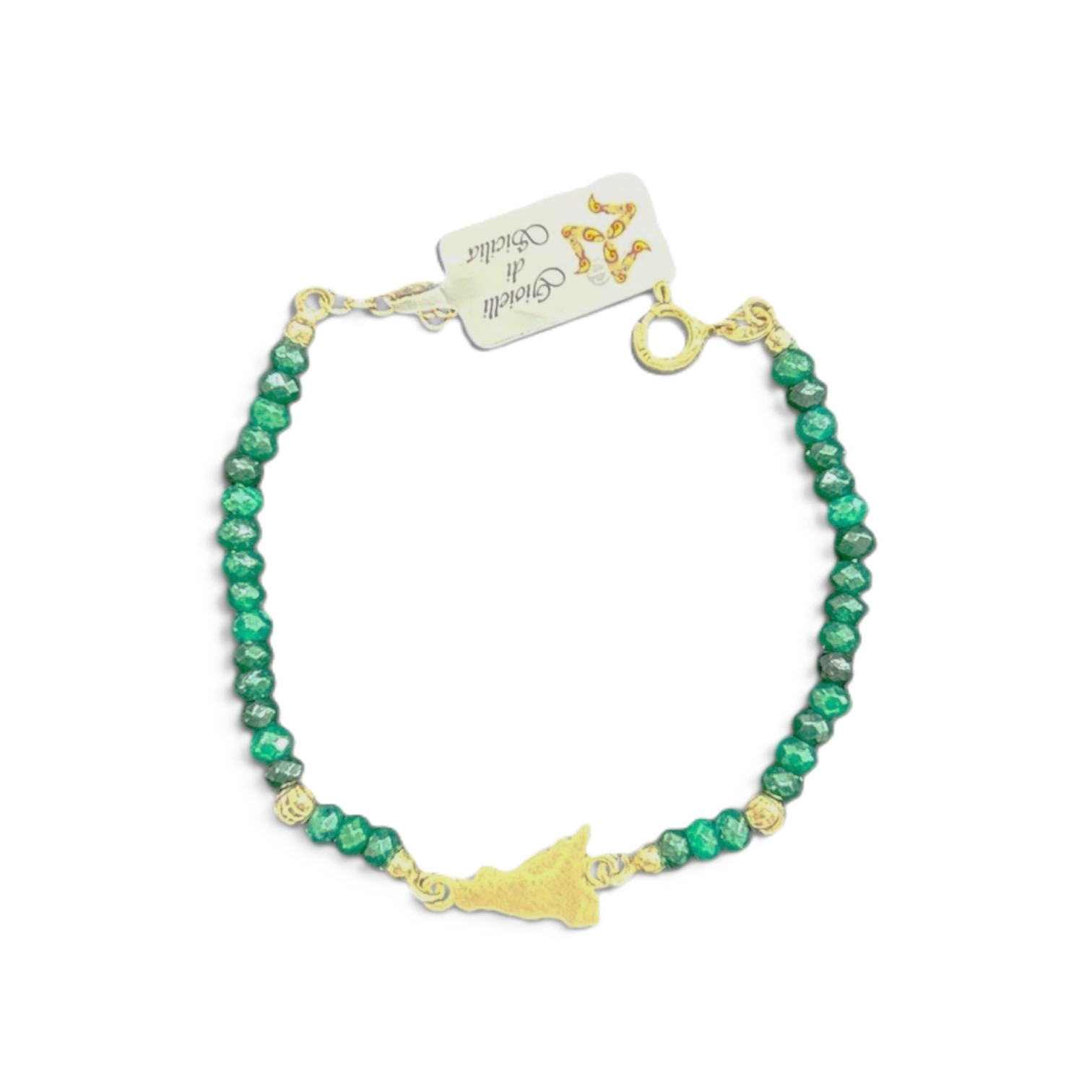 Bracciale Gioielli di Sicilia pietre verdi