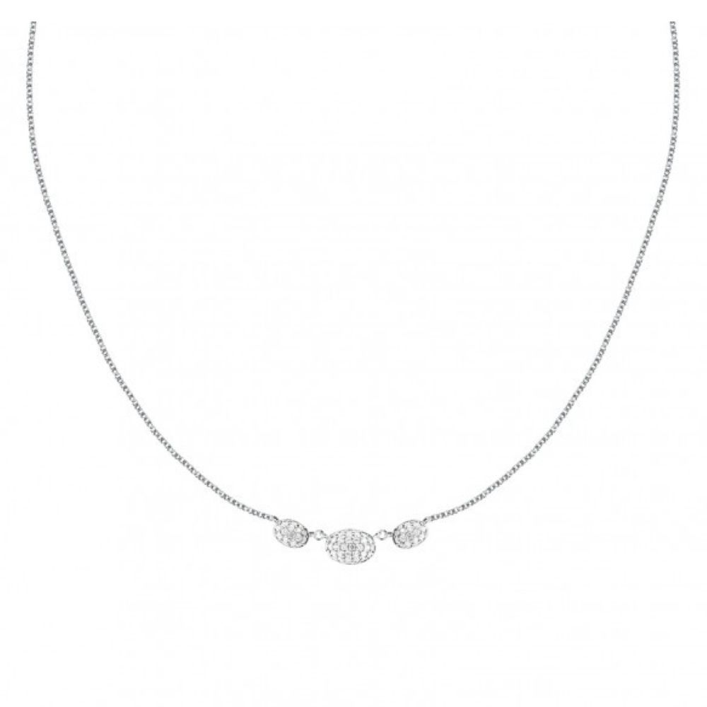 Collana Morellato 3 Pave Argento Bianca