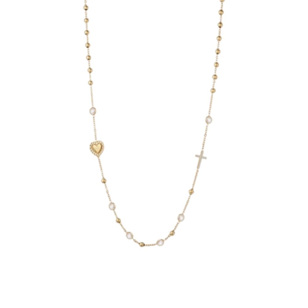 Collana LiuJo Essential Rosario Acciaio con cristalli