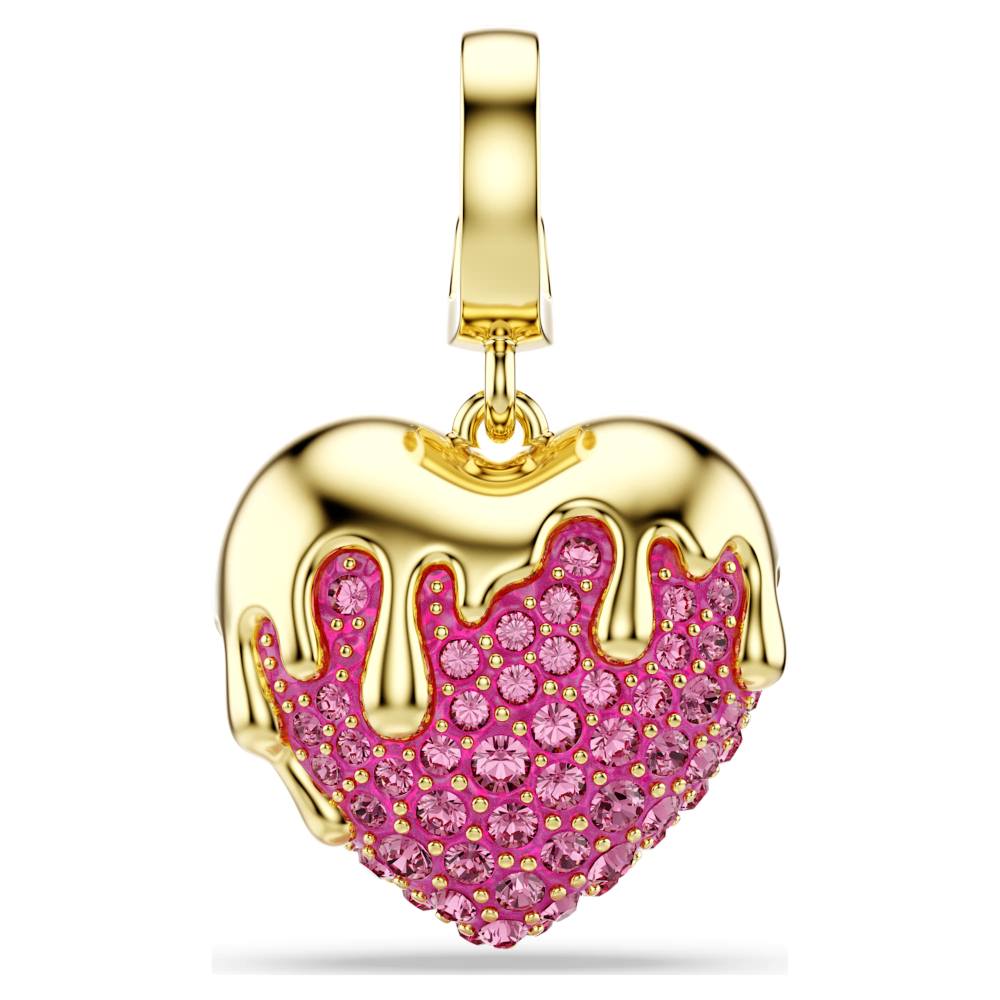 Charm Swarovski Idyllia Cuore Rosa Placcato color oro