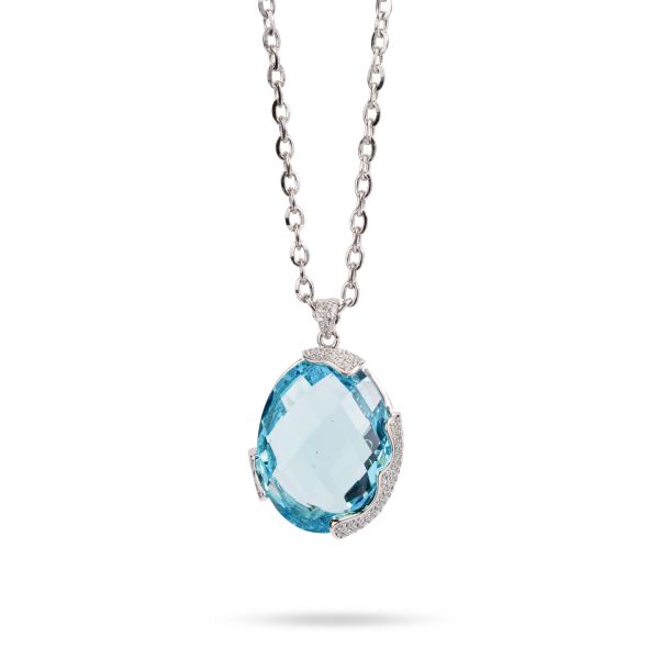 Collana Boccadamo con Cristallo Acquamarina