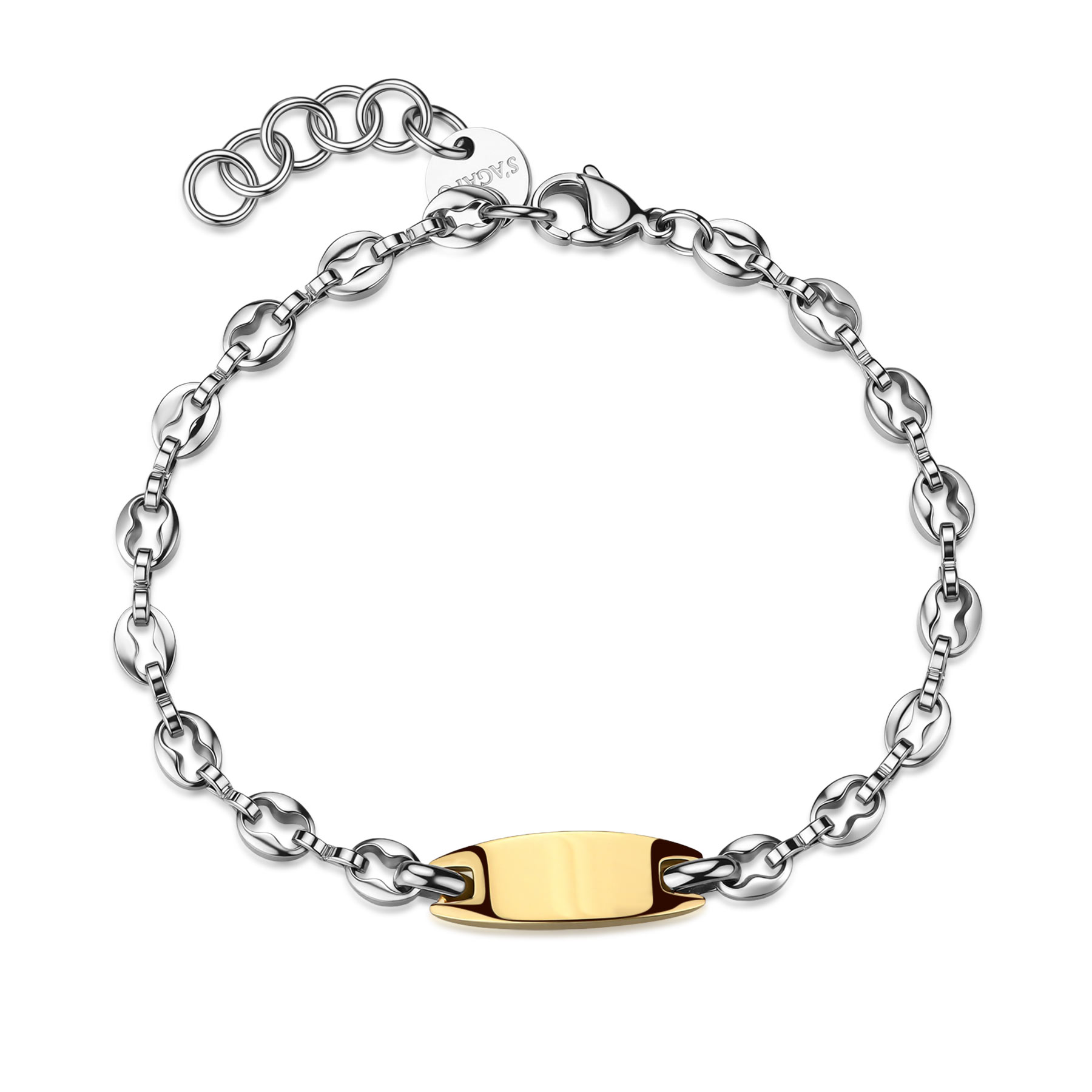 Bracciale S'Agapo' Titan targhetta dorata