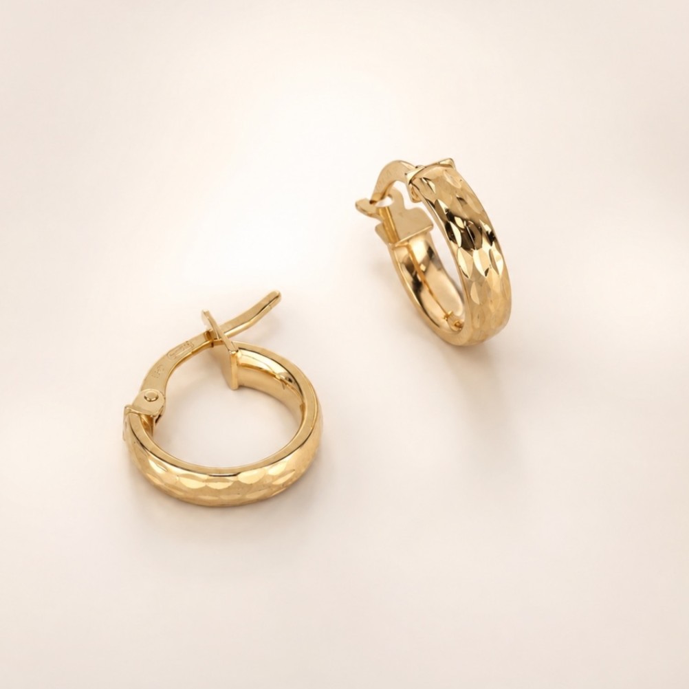 Orecchini I GOLD boccoli martellati oro 9kt