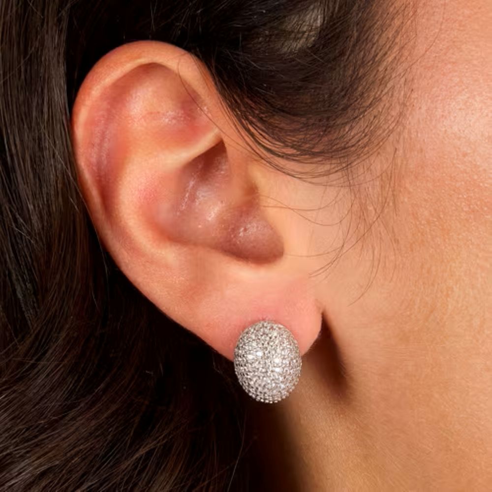 Orecchini  Morellato Pave Argento Bianchi