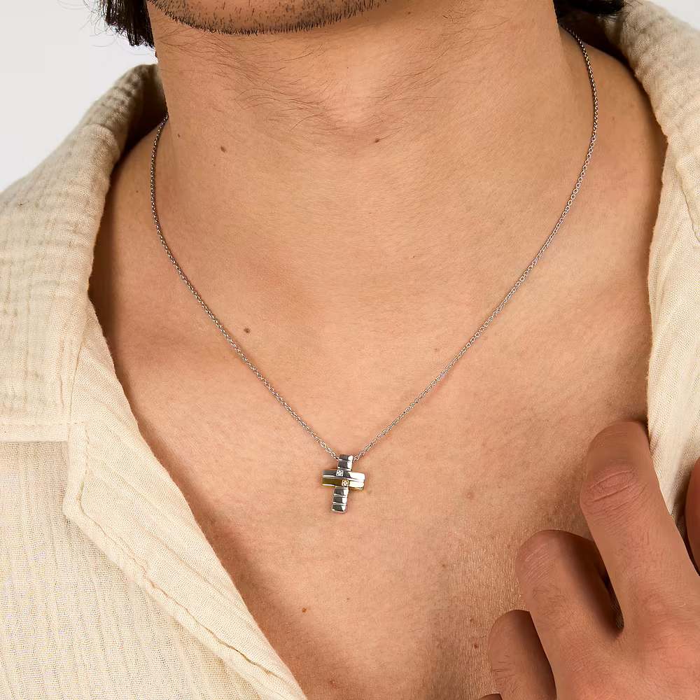 Collana Morellato Diamonds Croce ct0,1