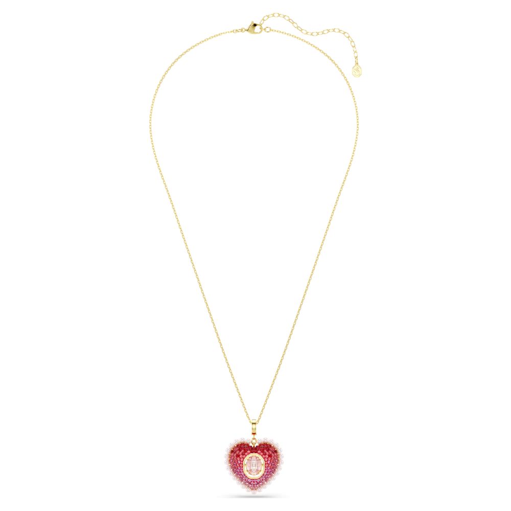 Collana Swarovski Idyllia Charm cuore Rosa placcato color oro