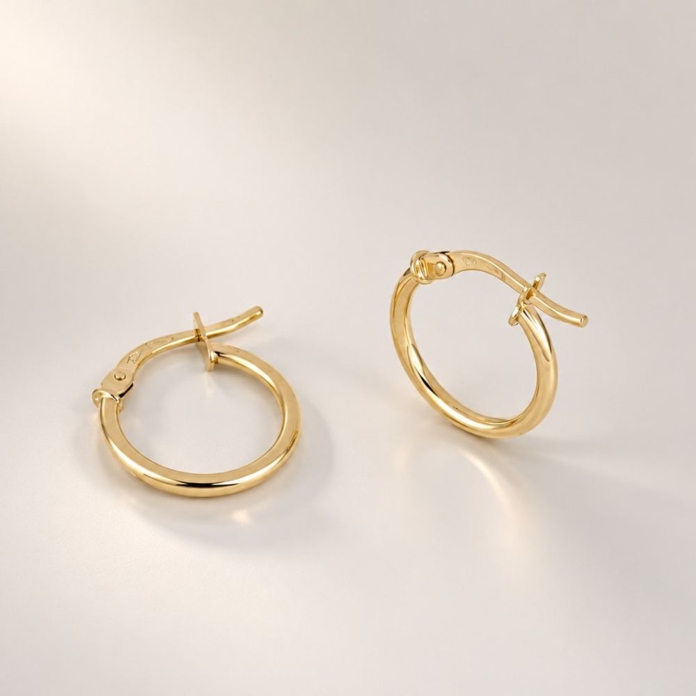 Orecchini I GOLD boccoli lisci oro 9kt