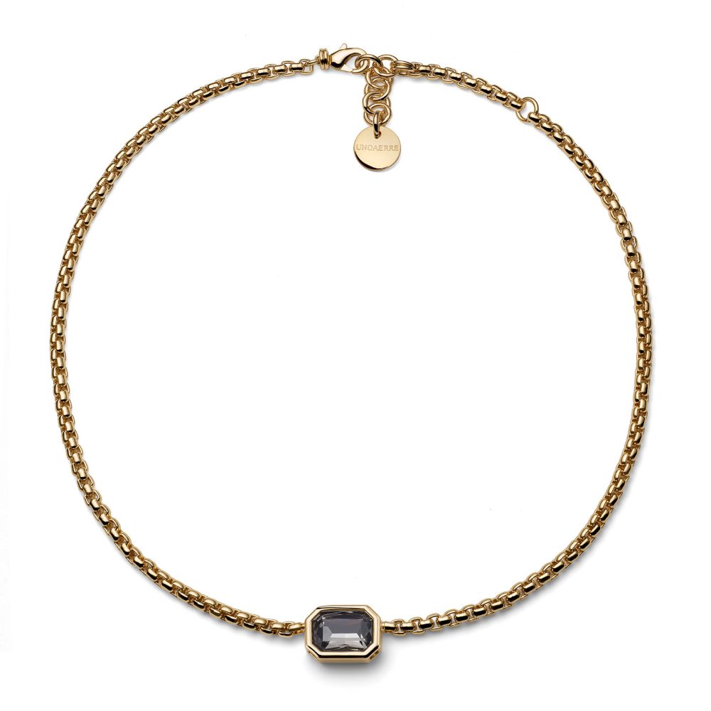 Collana Unoaerre Joya cristallo grigio