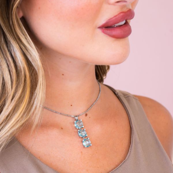 Collana Boccadamo con Pendenti Acquamarina