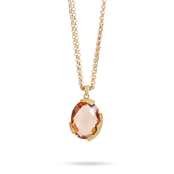 Collana Boccadamo con Cristallo Peach