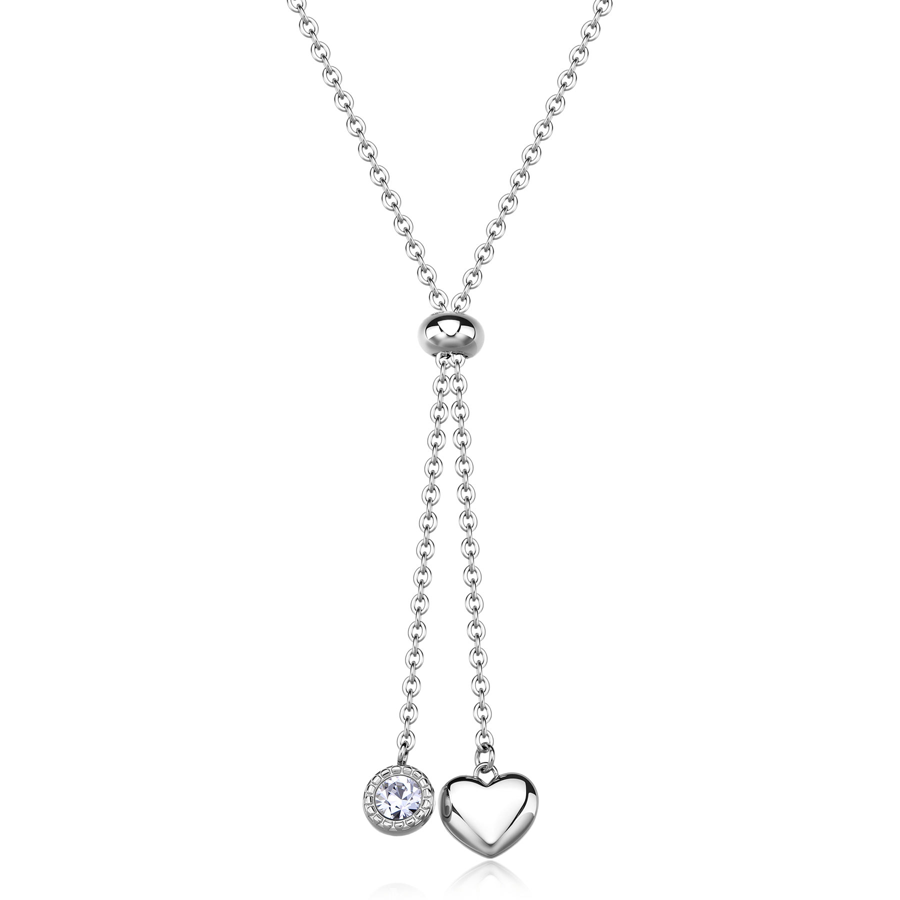 Collana S'Agapo' Aurora Cuore e Cristallo