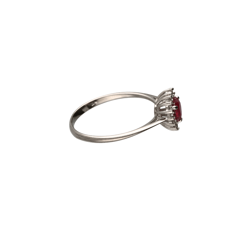 Anello Oro 18 kt Donna cuore rosso