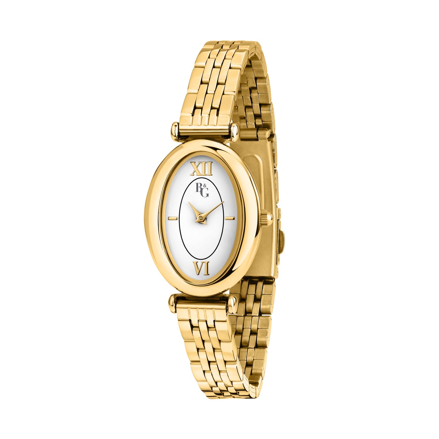 Orologio Chronostar Oval Dorato quadrante bianco
