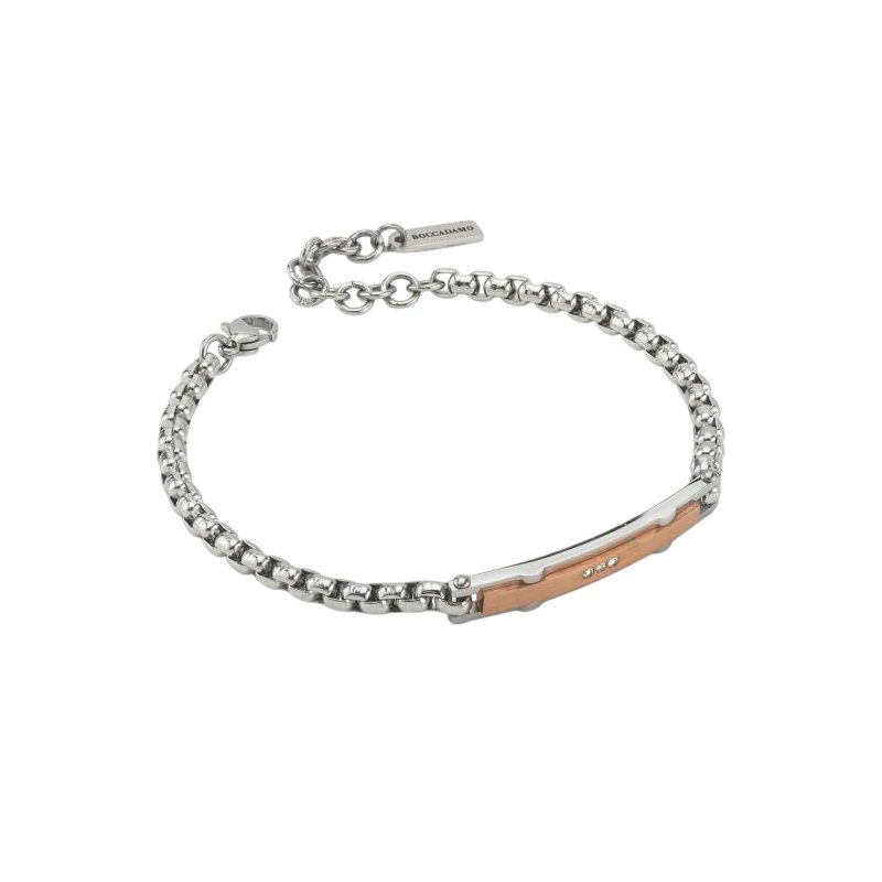 Bracciale Boccadamo man piastra rosata