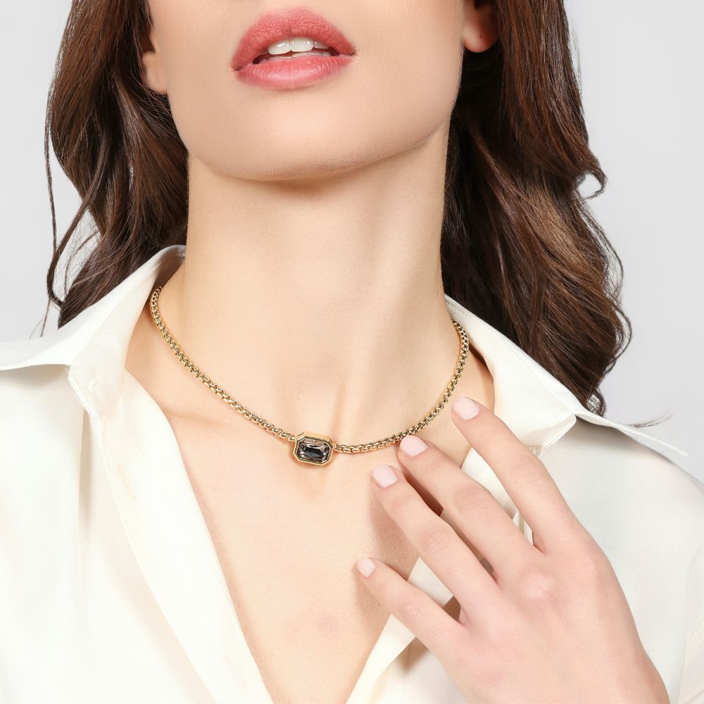 Collana Unoaerre Joya cristallo grigio