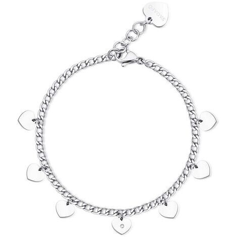 Bracciale S'agapò  con cuori e cristallo