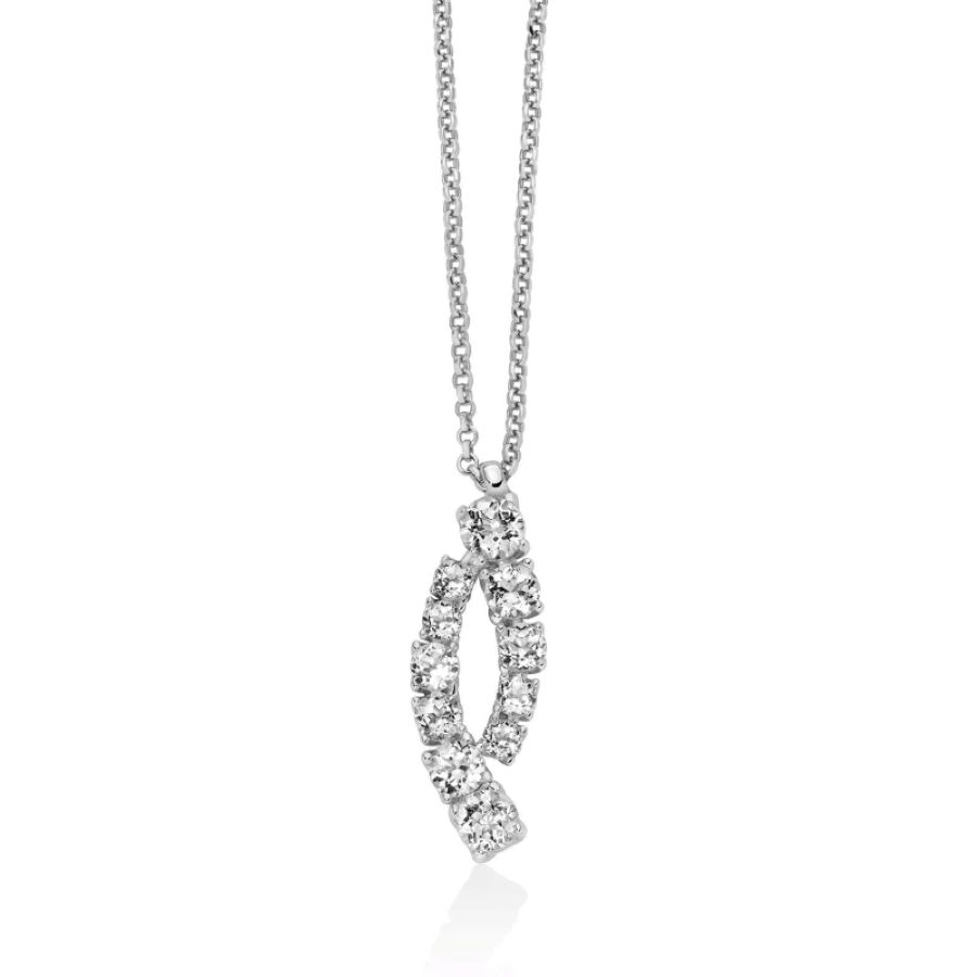 Collana Miluna Giochi di Luce pendente argento 11 topazi