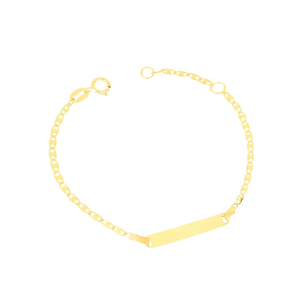 Bracciale I Gold Bimbi con targhetta oro 9kt
