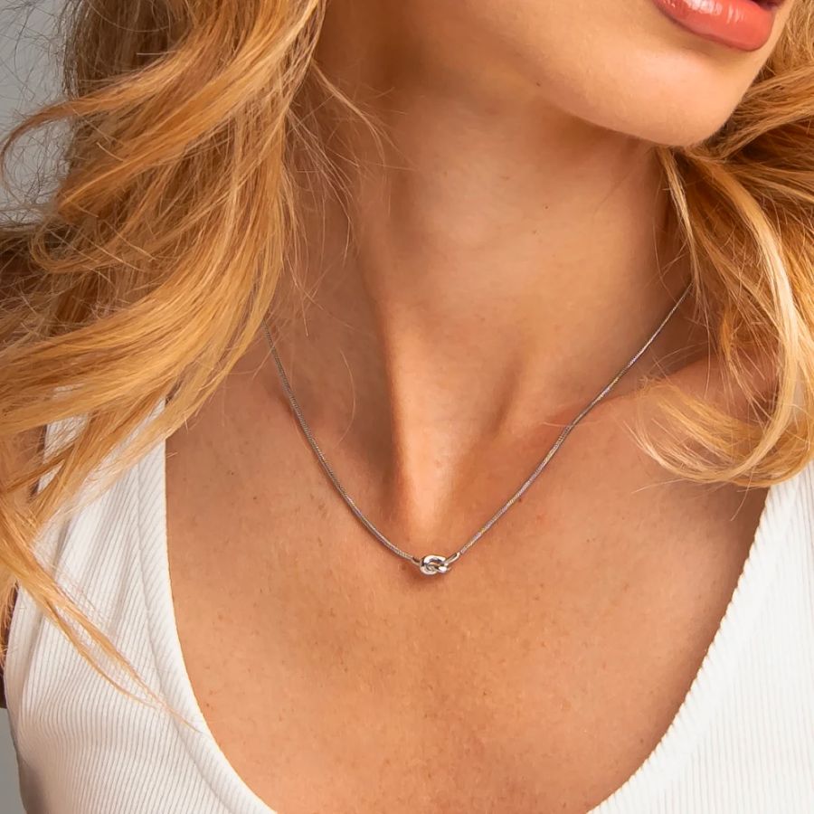 Collana Luca Barra acciaio con nodo