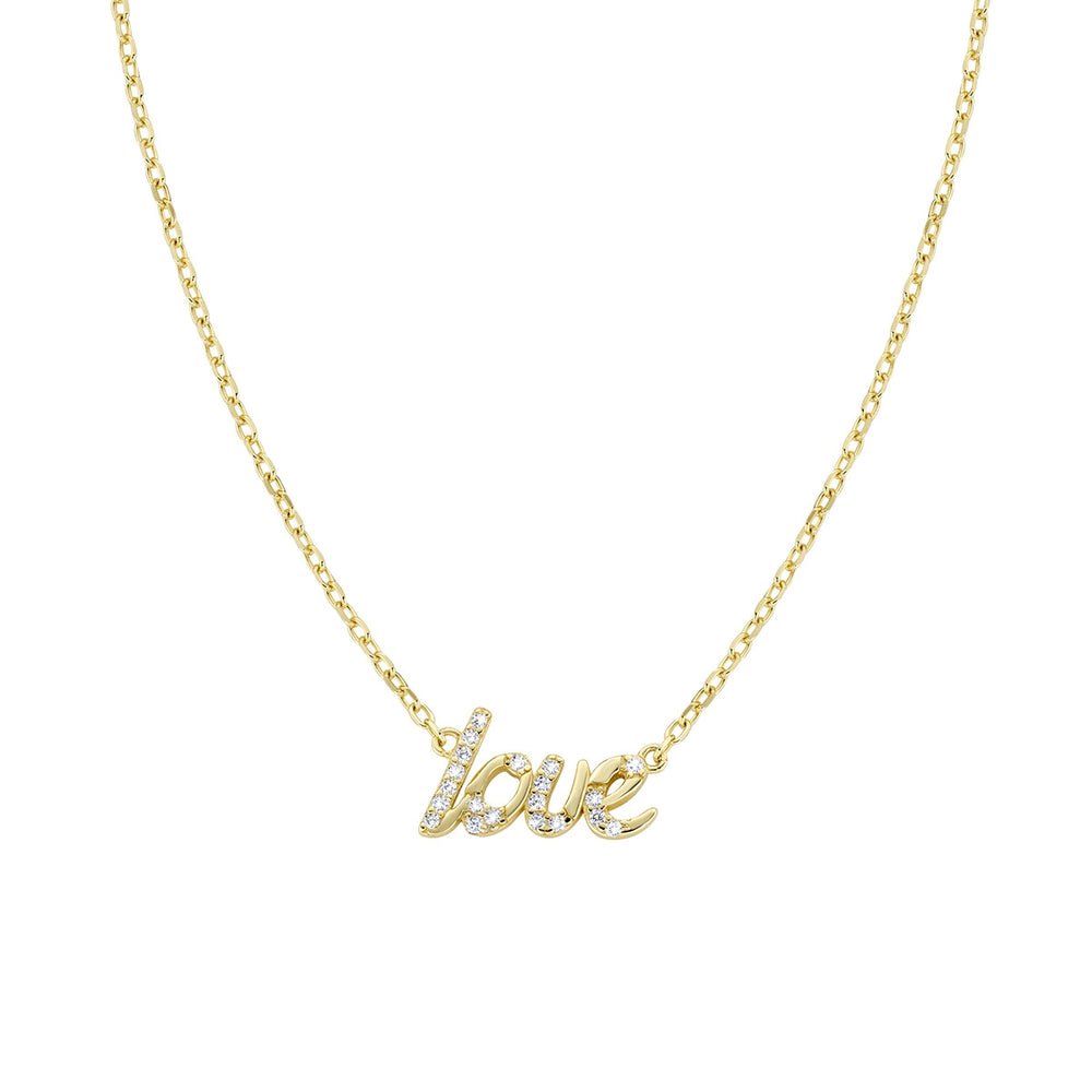 Collana Amen Dorata Love con Zirconi