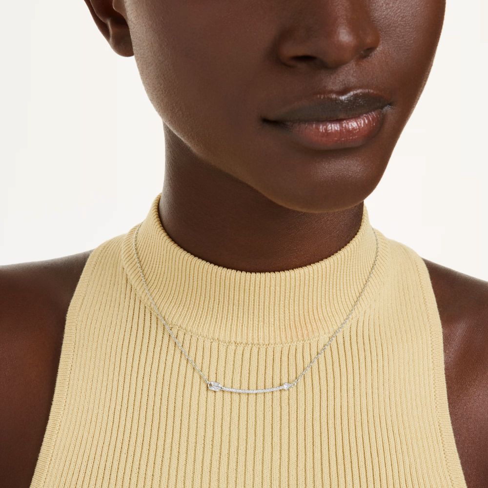 Collana Swarovski Idyllia Freccia Bianco Placcato rodio