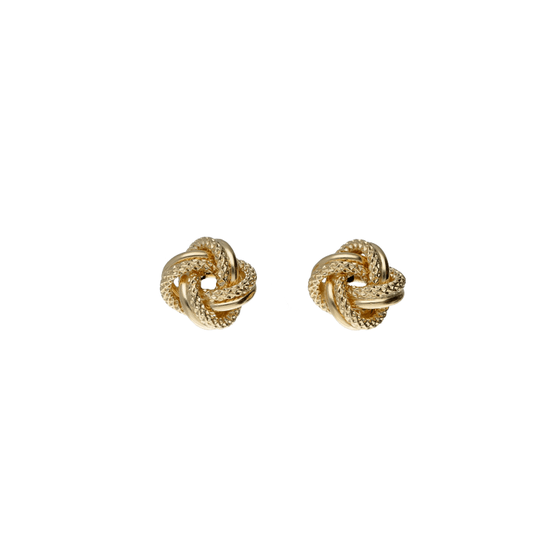 Orecchini Oro 18 kt a Nodo godronato lucido