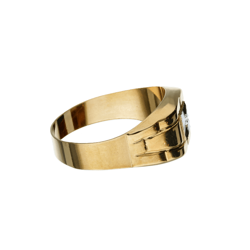 Anello Oro 18 kt Uomo con zircone