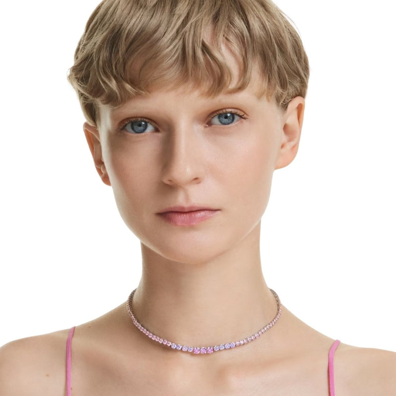 Collana Swarovski Matrix Sfumatura MulticolorevPlaccato rodio