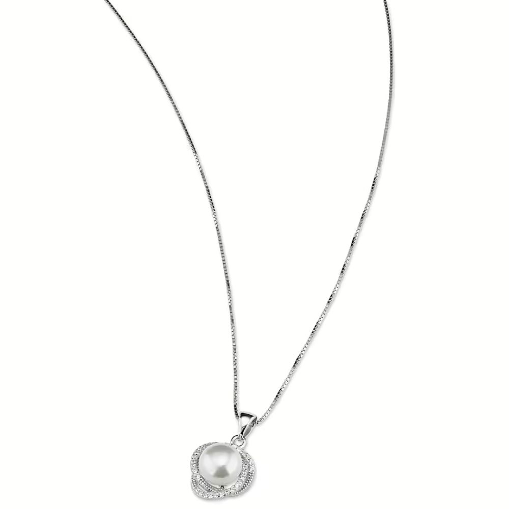 Collana Sovrani con cubiz zirconia e Shell Pearl