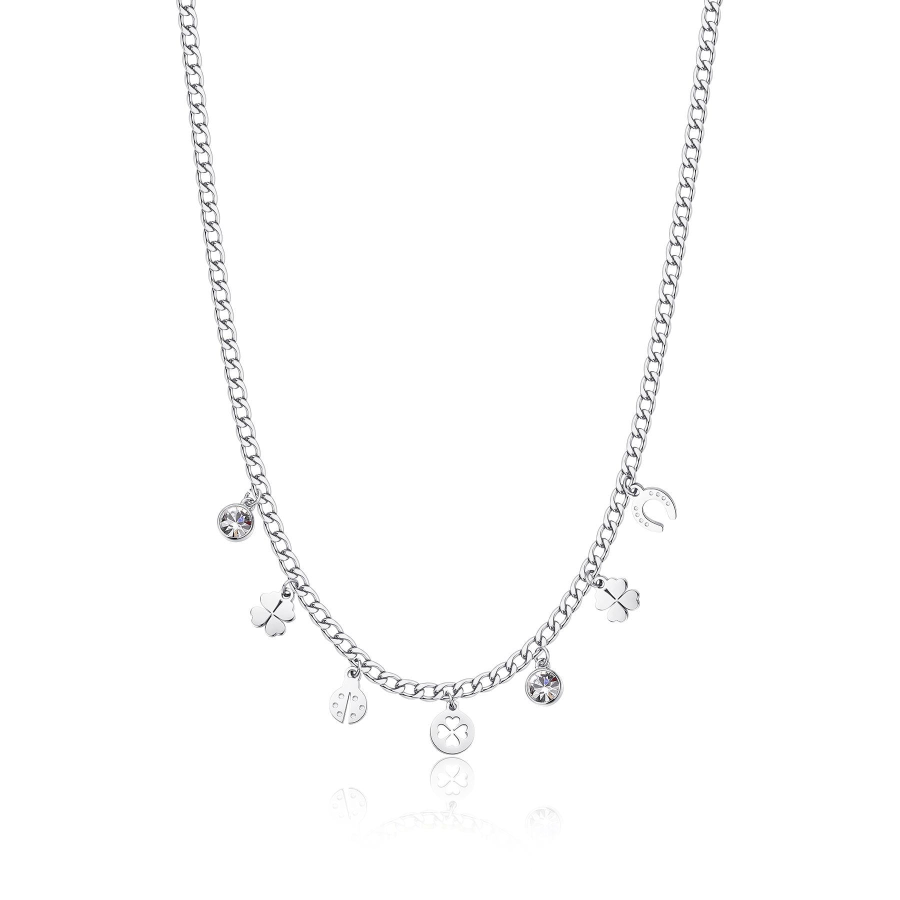 Collana S'agapò con pendenti portafortuna