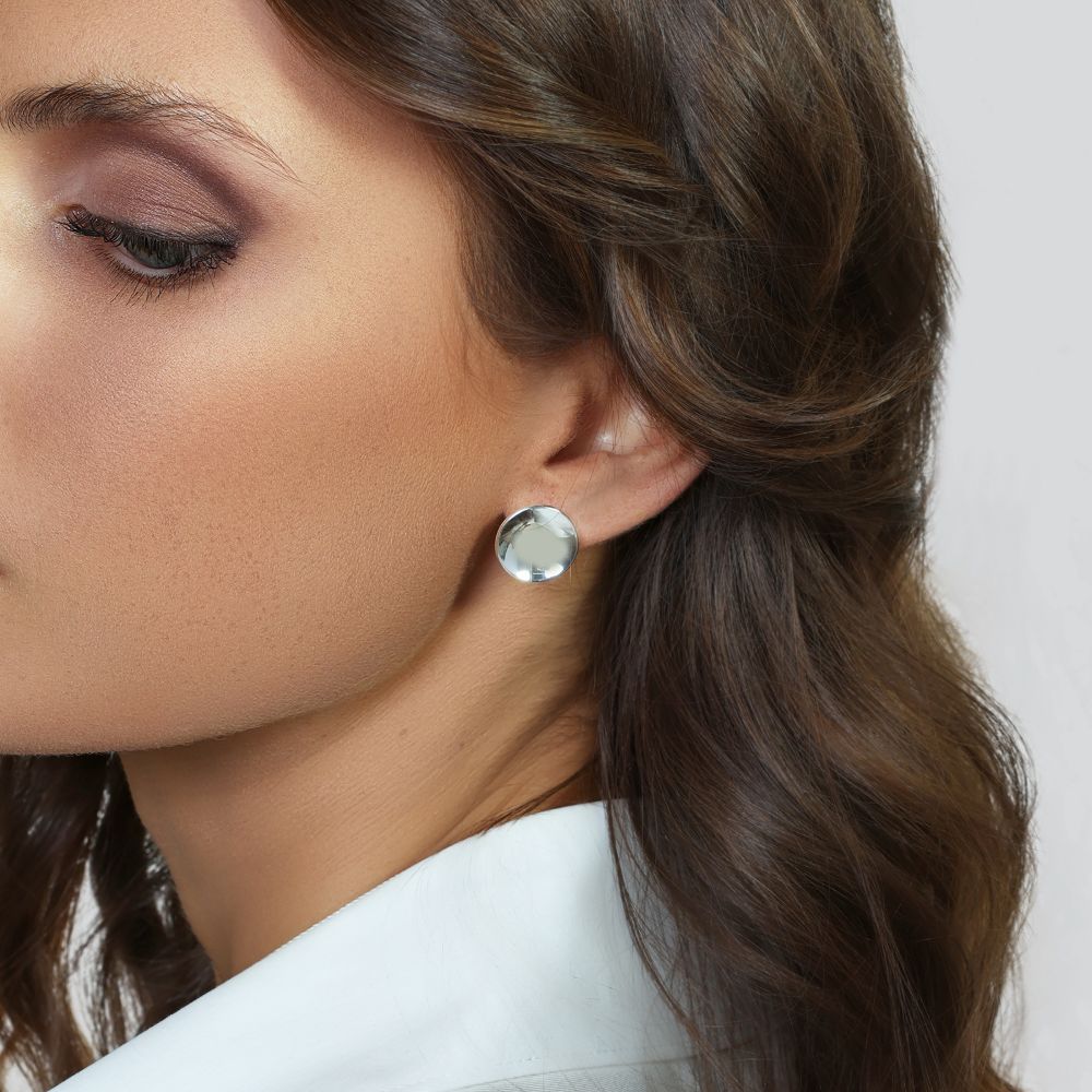 Orecchini Unoaerre Lux orecchini concavi argentati