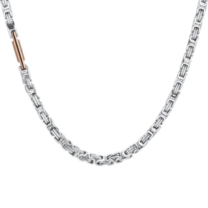 Collana Luca Barra acciaio elemento ip rosè