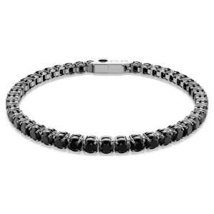 Bracciale Swarovski Matrix tennis nero XL 19 cm