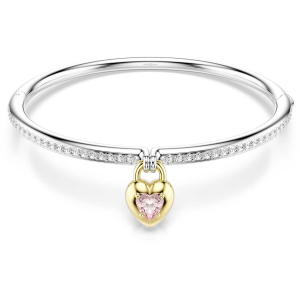 Bracciale Swarovski rigido Idyllia Cuore, Rosa, Mix di finiture