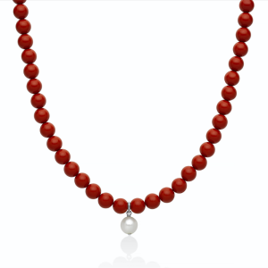 Collana Miluna Terra e Mare pasta di Corallo rossa