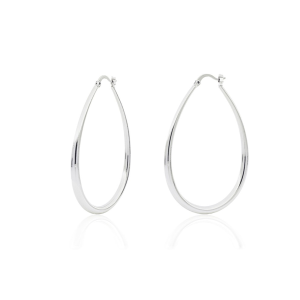 Orecchini Unoerre cerchi a goccia grandi in bronzo argentato